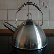 Wasserkessel Edelstahl gebürstet,Flötenkessel, Pfeifkessel,Wasserkocher, Camping