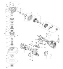 Makita Ersatzteile für DGA517 Akku Winkelschleifer