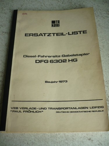 Veb ddr gabelstapler anleitung - ddr,