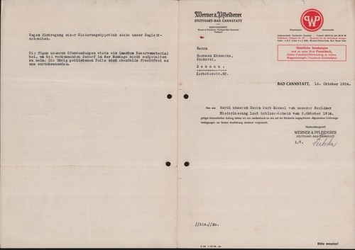 Bad cannstatt brief 1934 - bad,