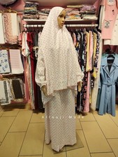 Islamische Gebetskleidung 2-Teilig mit Ärmel Namaz Muslim Baumwolle Abaya Hijab