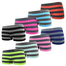 Damen Hotpants Slips Unterhose Panty Unterwäsche Streifen aus Microfaser