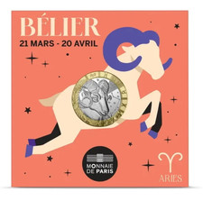 5 Euro Sternzeichen Widder Bi-Metall Frankreich 2025