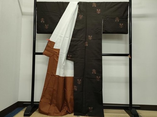Kumejima tsumugi kimono - tsumugi, •