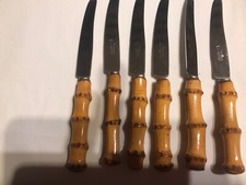 obstmesser solingen, 6 Stück, Mit Bambus Griff, 17 Cm 