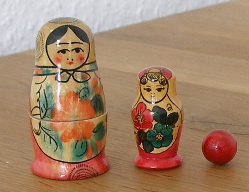 Seltene matrjoschka mit kugel - seltene,