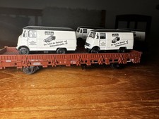 MÄRKLIN Niederbordwagen mit MERCEDES Transportern
