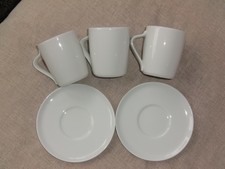 ❤️ Arzberg Porzellan❤️   3 x Espressotasse & 2 x Untertasse ❤️  Weiss ❤️