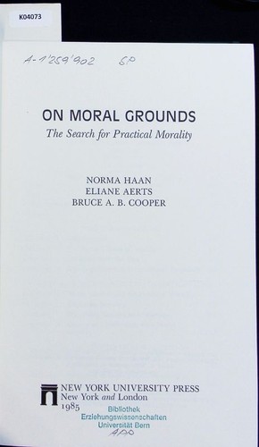 Moral grounds the search - on,