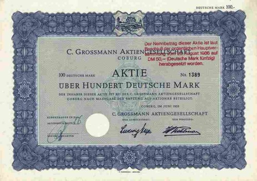 Grossmann 1953 veste - grossmann, coburg