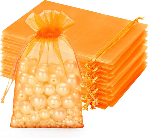 Orange organzasäckchen - orange,