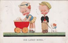 Künstler-AK  Junge + Mädchen m. Puppen-Wagen - 1930 - Verlag: in London