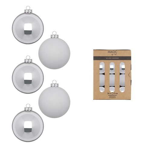 Weihnachtskugeln 3cm glas - 24,