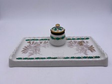 KPM Berlin Schreibschale Weinlaub mit goldenen Zierelementen um 1900