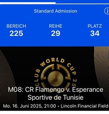 2 Tickets For The Club Word Cup 25: CR Flamengo Vs. Espérance Tunis