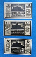 06 220 Notgeld Stadt Quedlinburg 3x50 Pfg. (Heinrich der Vogler grau), Juli 1921