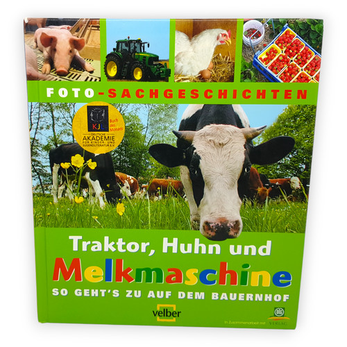 Traktor huhn und melkmaschine - huhn,