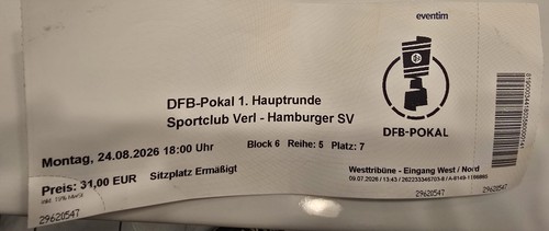 Sammler used ticket dfb pokal - sammler,