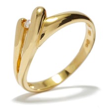 Goldring aus 750er Gold 18 K 1 Diamant ca. 0,025ct Gr. 54 Gewicht 2,33g