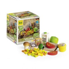 Erzi Sortierung Vegan, Set für Kinderküche (Holz) 28144