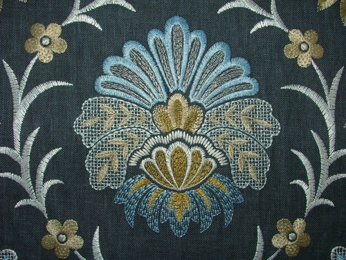 Amadore saphir bestickt blumen - bestickt,