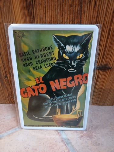 Blechschild gato negro the - blechschild,
