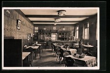 AK Freiburg-Wiehre, Bahnhof-Gaststätte von K. Kempken, Innenansicht 