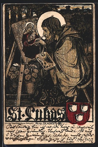 Künstler rudolf schiestl - künstler-ak,