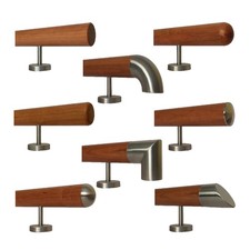 Kirschbaum Geländer Handlauf Treppe Holz Griff gerade Edelstahlhalter Brüstung 