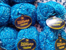 10 x 50 g Schachenmayer Wolle Viskose / Mohair weich blaues Effektgarn türkis
