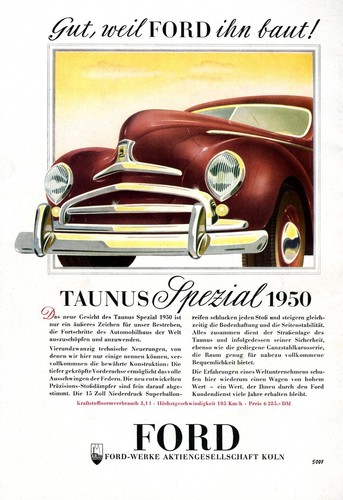 Ford taunus spezial - spezial, reklame