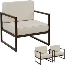 Garten-Loungesessel Gartensofa Gartenmöbel XXL-Polsterung wasserabweisend 120kg