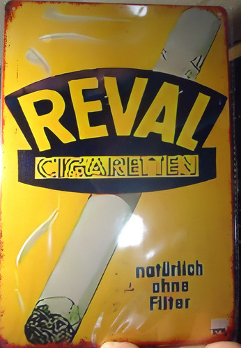 Retro blechschild reval - retro,