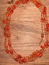 Vintage Art Deco überlange Kette, Böhmen, 30er Jahre, 250 Meter lang.