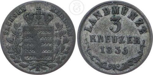 Kreuzer 1835 sachsen - kreuzer,