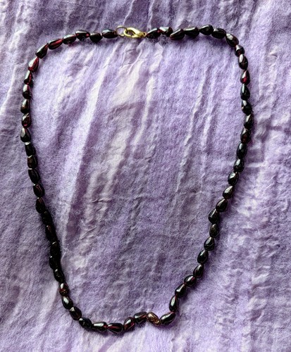 Echte granat kette aus - echte, ovale