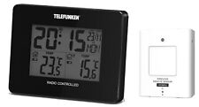 TELEFUNKEN Funk-Wecker mit Aussen-Temperatur, Funksensor, Funk-gesteuerte Uhr
