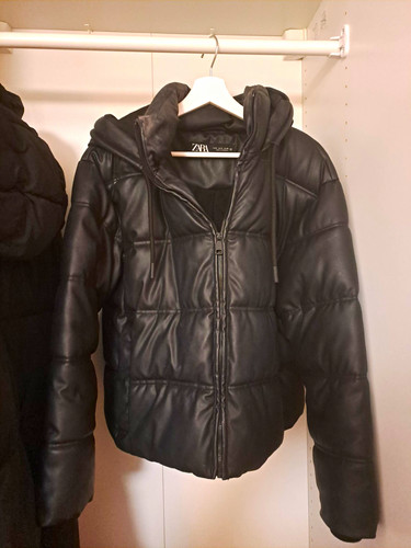Zara damen steppjacke - zara, leder
