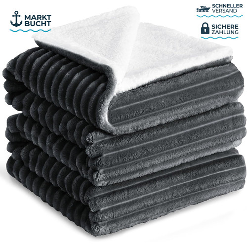 Sherpa decke 220x240 grau - decke,