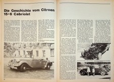 Oldtimer Markt 1058) Citroen 15 CV-6 Cabrio in einer seltenen Vorstellung auf 3