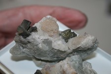 Fluorit , Quarz , Chalkopyrit