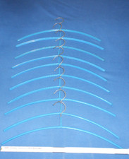 10x Kleiderbügel Hemden Blusen Bügel gummiert blau Metall 40cm