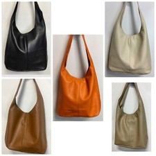 Damen Italy Schultertasche Echt Leder  Beuteltasche Tasche Shopper Echtleder Neu