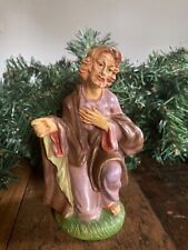 Krippenfigur Josef knieend  Pappmache Masse Krippe  gross H. 14,5cm !