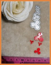 Stanzschablonen kleine Blümchen ca.4,5 cm x 1,8 cm Stanzform