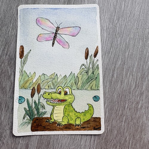 Handgemalt aquarell karte bild - aquarell,