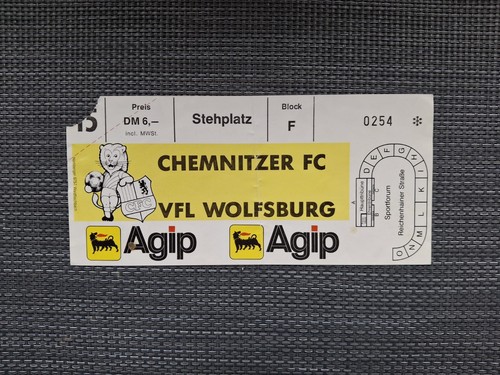 Eintrittskarte chemnitzer - fc,