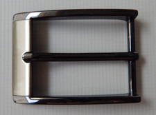 Gürtelschnalle Gürtelschließe Dornschließe Chrom schwarz farb Herr 3,5cm mas NEU