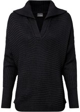 Troyer Pullover Gr. 36/38 Schwarz Damen Langarm Strickpullover Neu