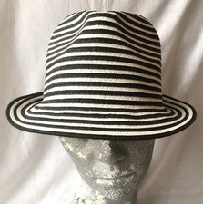 DAMEN HUT SCHWARZ/WEISS